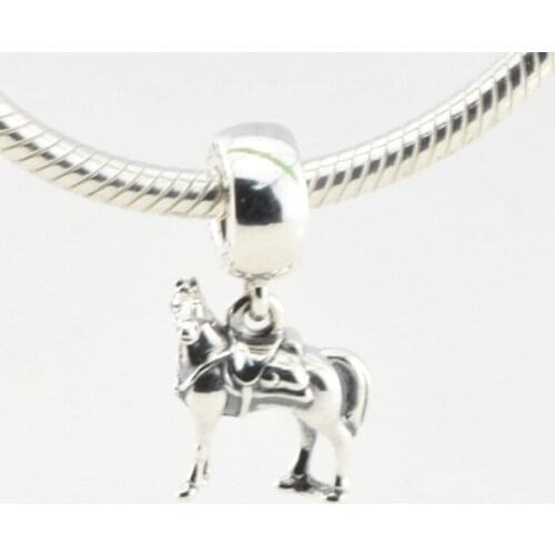 Prince Animal Horse Pendant Floating Silver Charms for Bracelets Women DIY Jewelry 925 Sterling Silver Charms for Jewelry Making