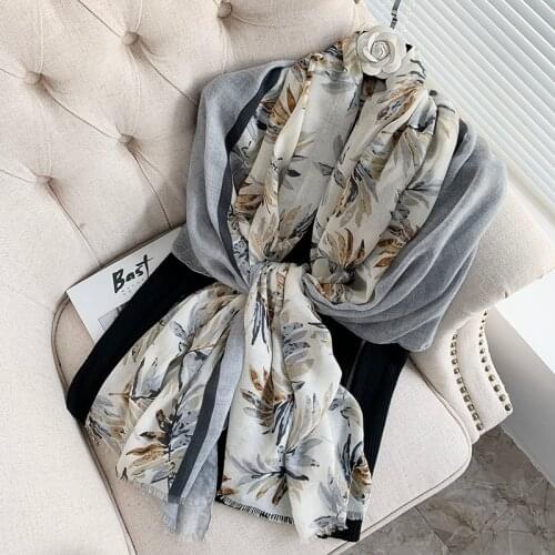 2021 Brand Autumn winter women beach quality shawl cotton scarf lady fashion scarves bandana pashmina wrap hijab muffler