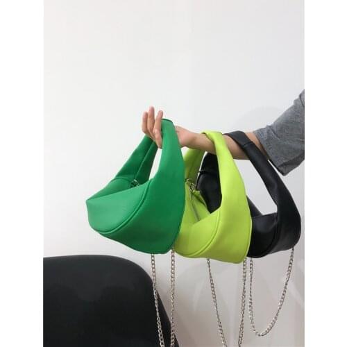 FIRMRANCH Womens Handbag 2021 New Litchi Pattern Soft PU Leather Chain Brand Designer Armpit Shoulder Bag sac à main