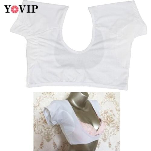 1 Pc Absorbing Sweat T-shirt Shape Sweat Pads Reusable Washable Underarm Armpit Sweat Pads Perfume Size M/L