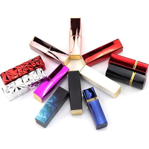 100pcs/lot Magnetic Buckle Cap DIY Lip Balm Tubes 12.1MM Sexy Matte Shimmer Gold Silver Lipstick Cosmetics Packing Bottle