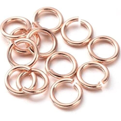 1000pcs 4mm 5mm 6mm 7mm Environmental Vacuum Plating & Long-Lasting Plated Brass Open Jump Rings &Split Rings for Jewelry Design