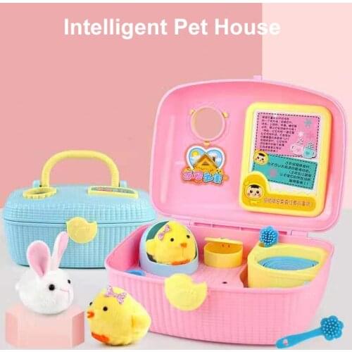2021Electronic Pet Chicken Cute Children Toys Electronic Chick Pets Chicken Nurturing House Parent-Child Game Gift for Baby Girl