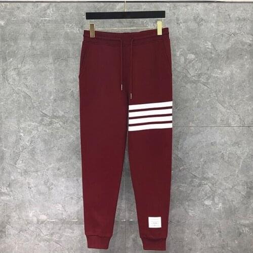 2021 Fashion Brand Sweatpants Men Women Red Cotton Casual Sports Trousers Tracksuit Bottoms Mens Jogger Track Pants