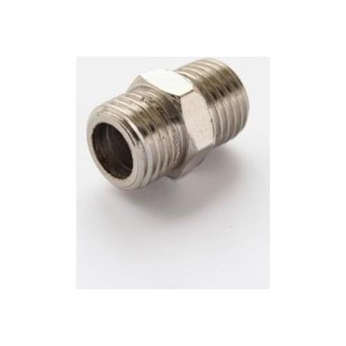 2pcs Airbrush Hose Adaptor Fitting 1/4" Male to 1/4" Male Connector for Mini Air Compressor