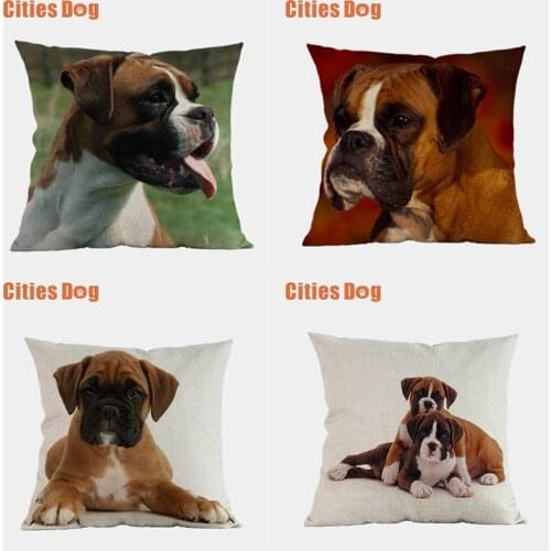 Boxing lion dog pillow covers decorative cushion covers for sofa Pillows Fighting lion dogs pillowcase cushions cover home decor