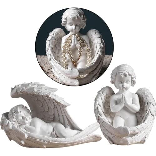Baby Angel In Statue Figurine Home Decor Cherub Sculpture