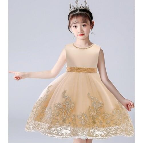 Kids Dress For Girls Summer Dresses Lace Sequins Big Bow Christmas Wedding Party Dress Children Girl Prom Evening Dress