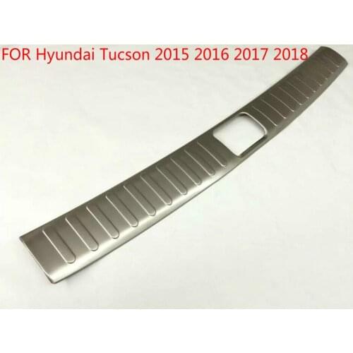 For Hyundai Tucson 2015 2016 2017 2018 Stainless Steel Interior Rear Trunk Scuff Plate Door Sill Car-styling Car-covers