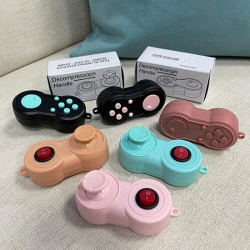 Fidget Toys Decompression Game Handle Press Switch Relieve Stress On Adults Kids Decompression Gift Key Mobile Phone Accessory