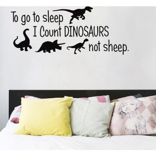 Exquisite Dinosaur Quote Wall Stickers House Decoration Accessories For Baby Kids Rooms Decor Art Decals Boys Bedroom Decor