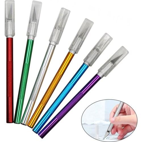 Engraving Handle Metal Scalpel Blades Non Slip Cutter Engraving Craft Blades for Mobile Phone Laptop PCB Repair Hand Tool