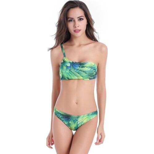 Hot Sales Super Biggest Size 6XL Bikini Bathing Suits Removable Padding Fully Lined Beachwear One Shoulder Tube Bikini Swimwear