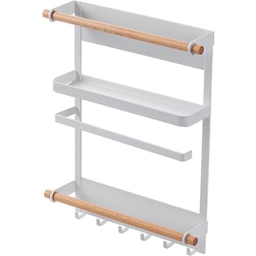 Magnet Fridge Storage Shelves Paper Towel Roll Holder Washing Machine Magnetic Organzier Hanging Rack Home Kitchen Supplies