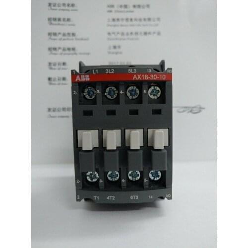 New ABB AC Contactor AX18-30-10 / AX18-30-01 24V/110V/230V (1 piece)
