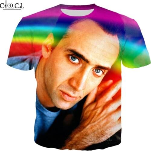 CLOOCL Newest Popular Nicolas Cage 3D Printed Men T Shirt Harajuku Summer Short Sleeve Casual Unisex Tops Drop Shipping