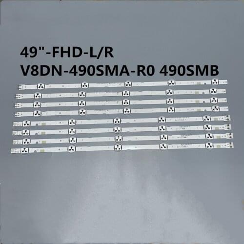 5SET/40PCS LED Strip 49"-FHD-L 49-FHD-R V8DN-490SMA-R0 490SMB UA49N5380 UA49N5300 UE49N5000 UA49N5100 UN49N5290 UN49j5200
