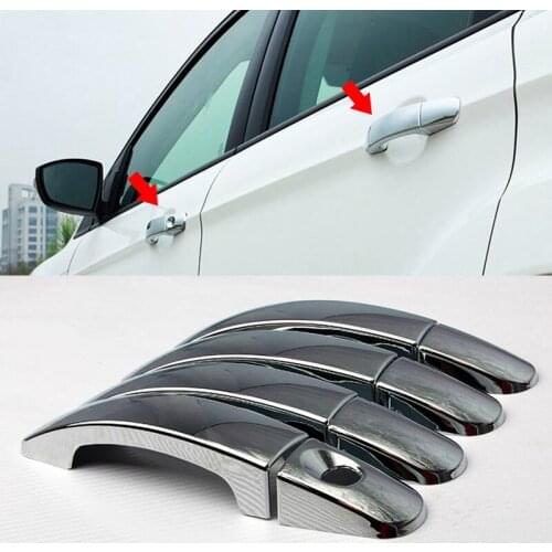 Fit for Ford Focus 2 MK2 II for Focus 3 MK3 III 4 C-Max Kuga Escape ABS Chrome Car door protector Handle Decoration Cover Trim