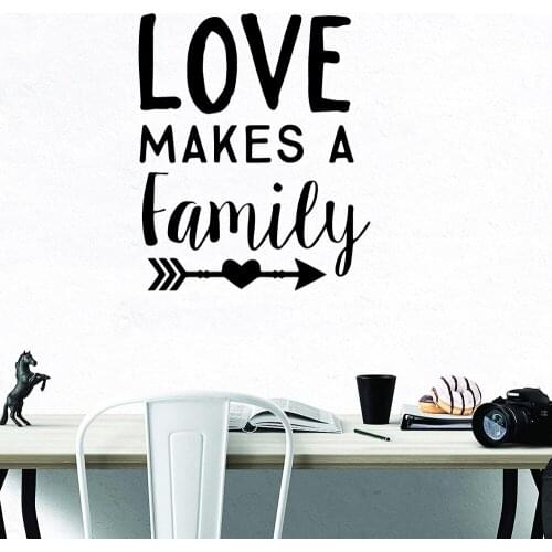 Drop Shipping love makes a family Decorative Sticker Waterproof Home Decor For Kitchen Restaurant Wall Stickers Wallpaper