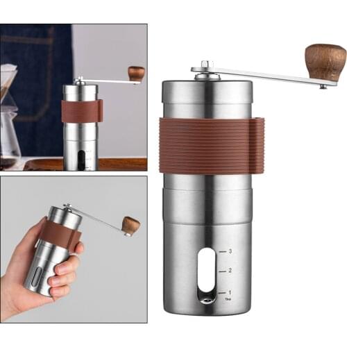 30g Capacity Manual Coffee Grinder Hand Grinder Coffee Mill with Adjustable Settings for Home Office Camping