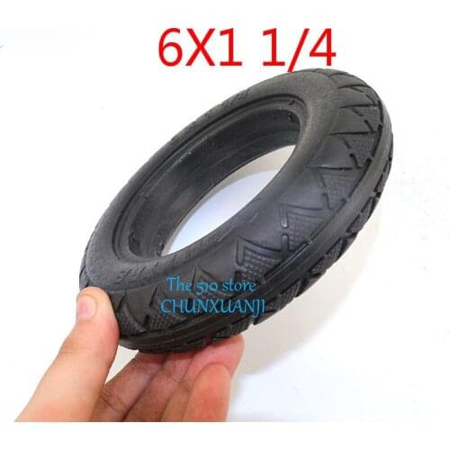 Super 6 inch electric scooter tire 1 pc good quality 150MM 6X1 1/4 (150*32) vacuum flameproof solid tire