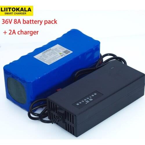LiitoKala 36V 8Ah 10S4P 500w 18650 Rechargeable battery pack ,modified Bicycles,electric vehicle 36V Protection with BMS+Charger