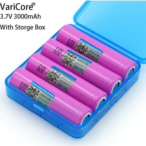 VariCore new original ICR18650 30Q 3.7V 3000mAh rechargeable lithium battery dedicated powered battery+Storge Box