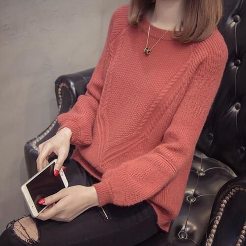 Women Knitted Sweater Spring Autumn New Elastic Solid Jumper Lady Knitted Long Sleeve O-neck Women Warm Pullovers Sweaters Tops