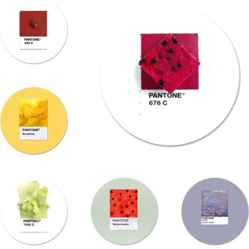 Pantone Candy Color Fruit Cookies sunshine sky Icons Pins Badge Decoration Brooches Metal Badges For Backpack Decoration 58mm