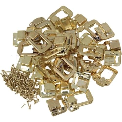 10 Pieces Vintage Furniture Cabinet Hasp Lock Latch Jewelry Box Clasp Yellow