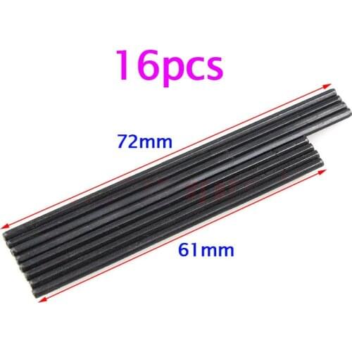 16PCS Black Hex Reinforced Shaft Carburized Hexagon Axle Rod Link 61mm 72mm Spare Parts For DIY Tamiya Mini 4WD RC Car