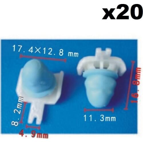 20 Pieces Nylon Clip Lateral White Cast FOR FORVW Passat 3B0853575