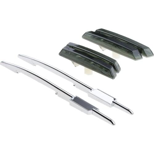 2x Smoke Side Marker Lights for BMW E60 E61 E81 E82 E87 E90 E91 E92 Black