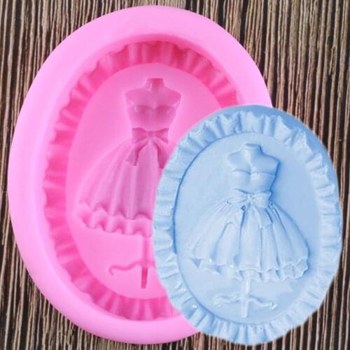 3D Skirt Soap Mold Polymer Clay Resin Soap Molds Cake Decorating Tools Fondant Chocolate Candy Gumpaste Moulds