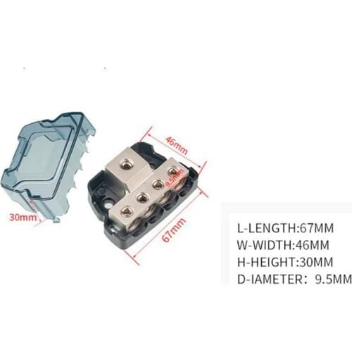 4 Way Power Distribution Block Wire Distribution Audio Connect for auto car