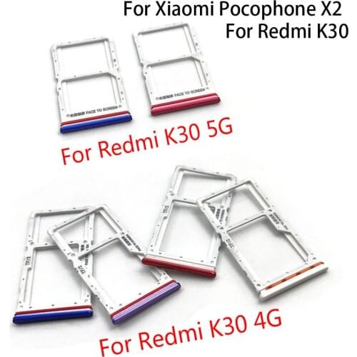Micro Nano SIM Card Holder Tray Slot Holder Adapter Socket For Xiaomi Redmi K30 4G 5G / Mi Poco X2