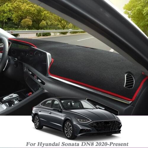 Car Styling Dashboard Protective Mat Shade Cushion Pad Rose Carpet For Hyundai Sonata DN8 2020-Present RHD&LHD Auto Accessory