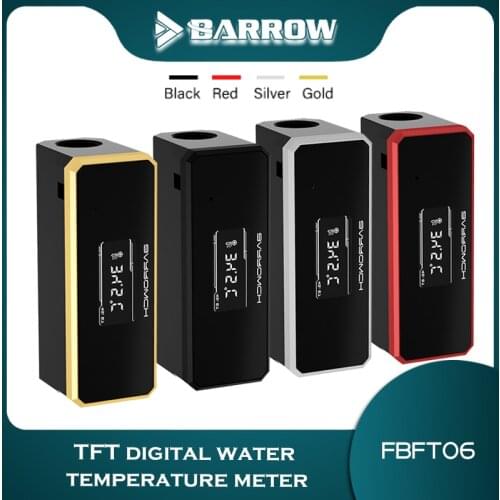 Barrowch TFT Digital Display Water Thermometer For PC Case Liquid Build Water Cooling Temperature Monitor FBFT06