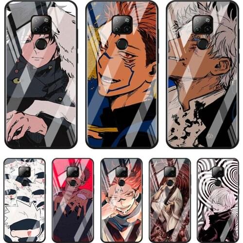 Tempered Glass Cover Kaisen Satoru Gojo anime For Huawei Y6 Y7 Y9 Y5P Y6P Y8S Y8P Y9A P Smart Z 2019 2020 2021 Phone Case
