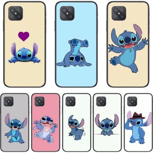 Phone Case Stitch Disney Fashion Phone Case cover For OPPO A91 9 83 79 92s 5 F9 A7X Reno2 Realme6pro 5 black tpu cell cover