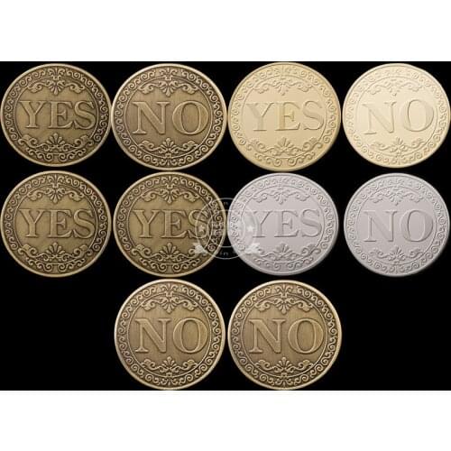 Yes Or No Bitcoin Coins Chanllenge Coins Souvenir Lucky Coins Metal Crafts Gifts For Kids Home Decoration Cosplay Costume Props
