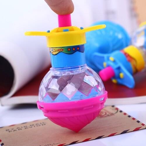 Childrens luminous rotating toy Plastic gyro Not fingertip gyro LED lights cool Outdoor indoor boy girl fun toys confrontation