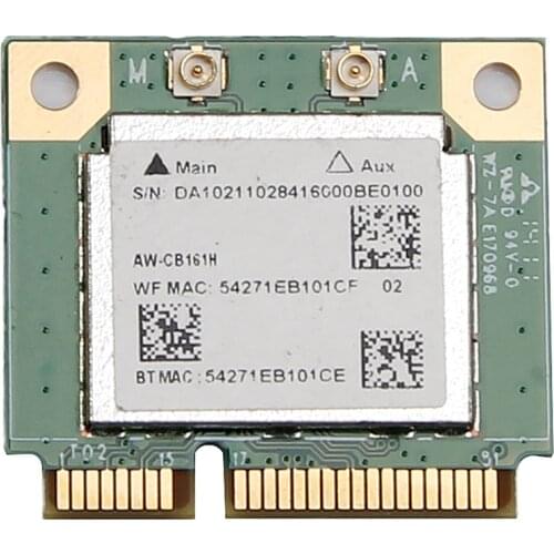 Dual Band Realtek RTL8821 AW-CB161H Wifi Wlan Card Bluetooth 4.0 Combo Wireless Half Mini PCI-E Adapter 433Mbps 802.11ac