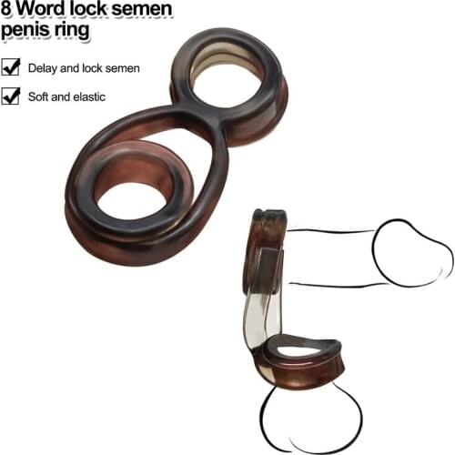 TPE Elastic Penis Ring Scrotum Bind Delay Ejaculation Black Sex Toys for Men Erection Cock Ring Adult Products Sex Shop