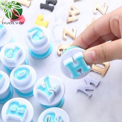 Duolvqi Cake Printing Molds Alphabet Numbers Mold Set Cookie Cake Mold Dessert Decorating Tool Molds For Baking Kitchen Bakeware