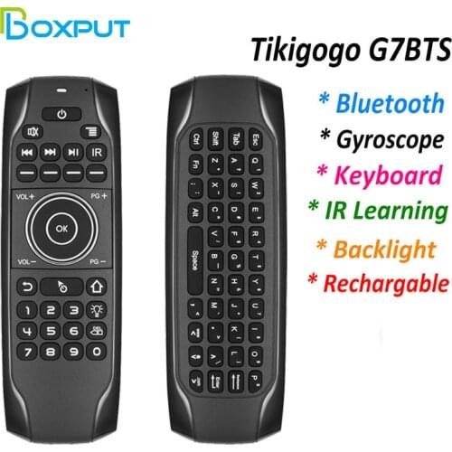 G7BTS Bluetooth 5.0 Air Mouse Gyroscope Mini Keyboard Backlight Wireless IR Learning Google Android Smart TVBOX Remote Control