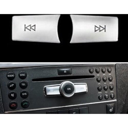 For Mercedes Benz Button Covers GLK Parts Quality ABS Sequins C E Silver Volume 2pcs