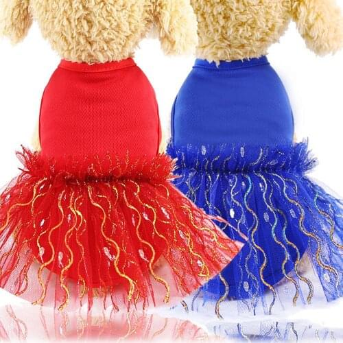 Cute And Elegant Pet Cat Princess And Handsome Party Dog Spring Summer Dog Fluffy Dress Wedding Dress Current Fashion Hot Sale