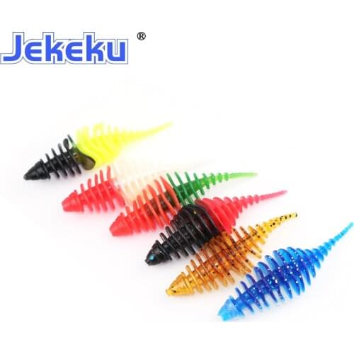 JEKEKU 10pcs Soft Fishing Lure 50mm 1.5g Hot Selling Lure Pescashad Soft Bait Fishing Wobblers Lure