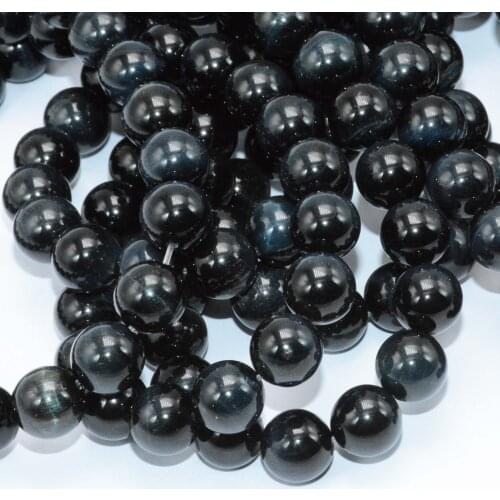 Natural OK Quality Blue Tiger Eye Stone Loose Round Beads 10mm, Not Heat Treatment